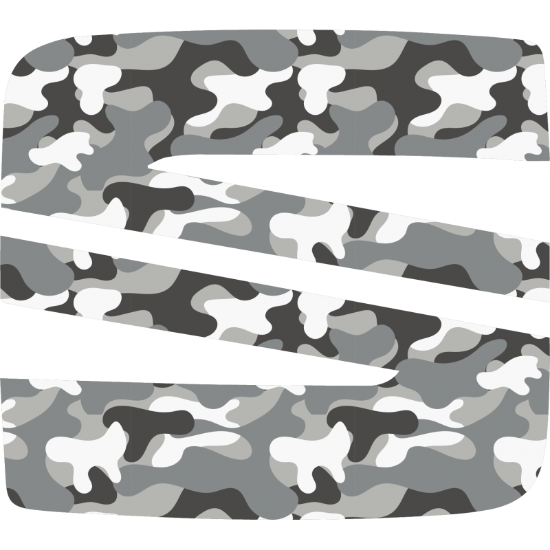 Stickers Logo Seat camouflage gris et blanc