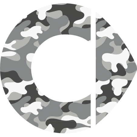 Stickers Logo smart camouflage blanc et gris