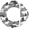 Stickers Logo smart camouflage blanc et gris