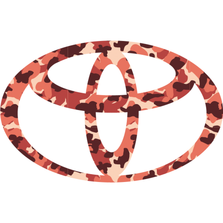 Stickers Logo Toyota camouflage rouge