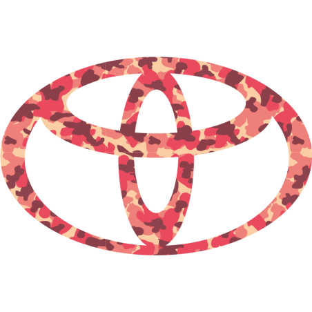 Stickers Logo Toyota camouflage rose