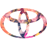 Stickers Logo Toyota fleurs