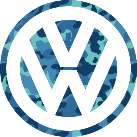Stickers Volkswagen camouflage bleu