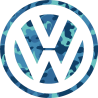 Stickers Volkswagen camouflage bleu