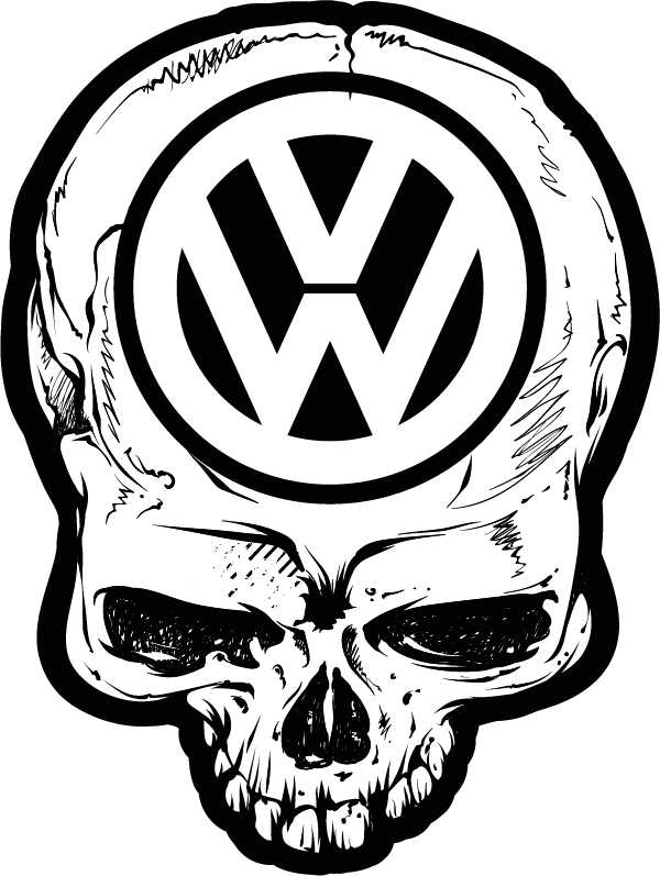 Autocollant Crâne Volkswagen