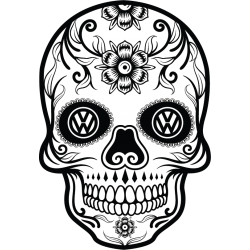 Stickers Volkswagen mexican skull