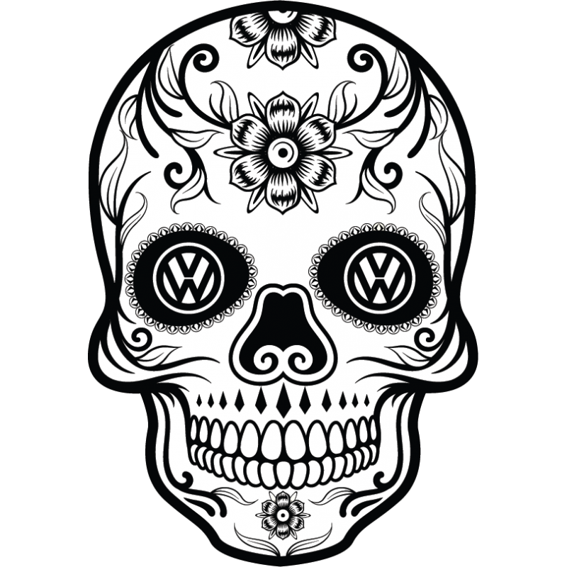 Stickers Volkswagen mexican skull