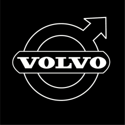 Stickers auto Volvo rectangle