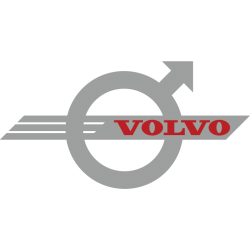 Stickers logo Volvo gris et...