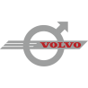Stickers logo Volvo gris et rouge