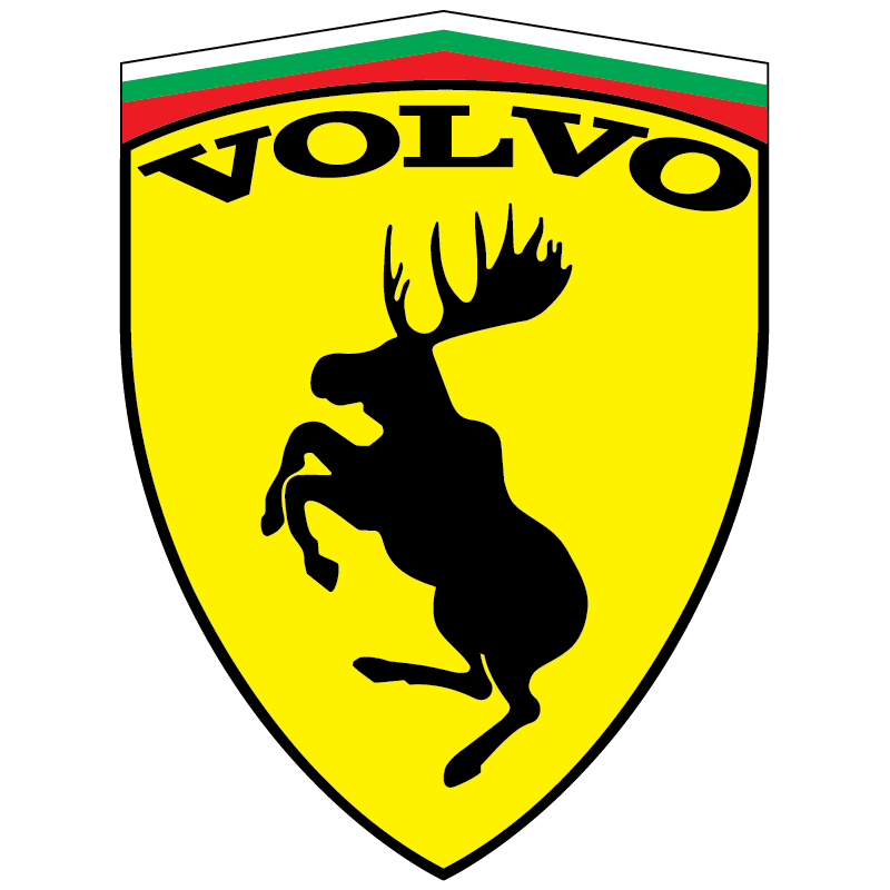 Stickers Prancing Moose Volvo