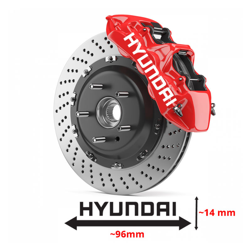 4 x stickers de freins hyundai