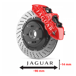 4 x stickers de freins jaguar