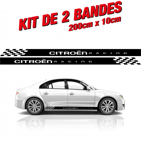 Stickers bandes latérales DS3 Citroën Racing