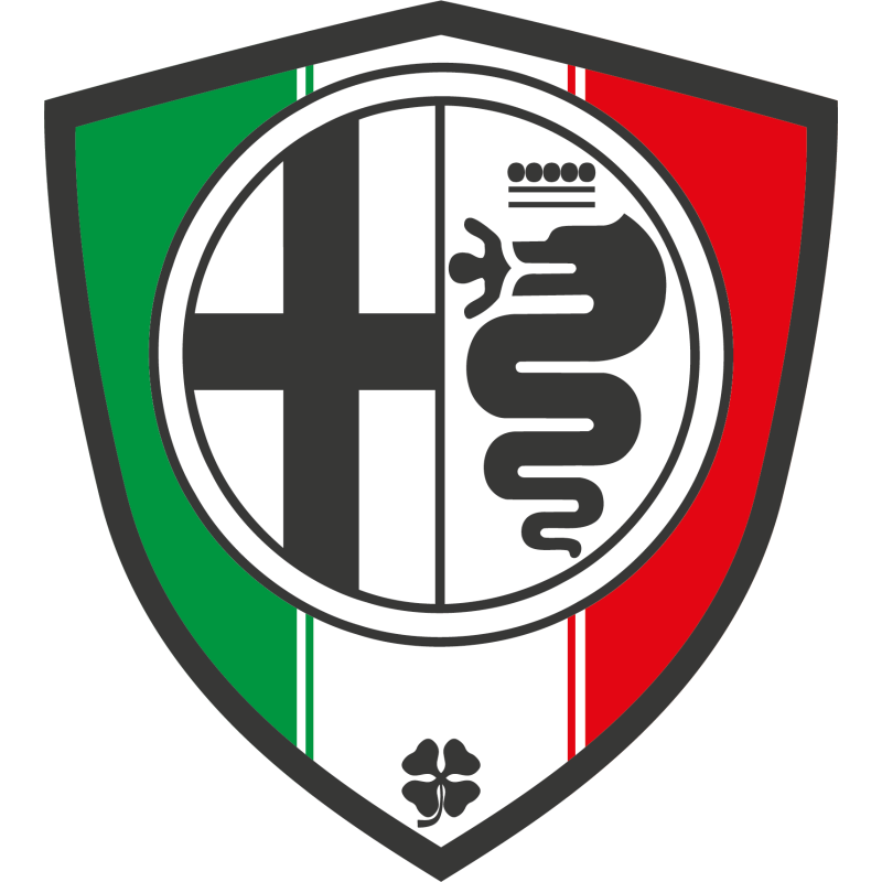 Autocollants Alfa Romeo Officiel, 4 Logos Diamètre 48 mm - Cdiscount Auto