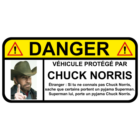 STICKERS HUMOUR CHUCK NORRIS